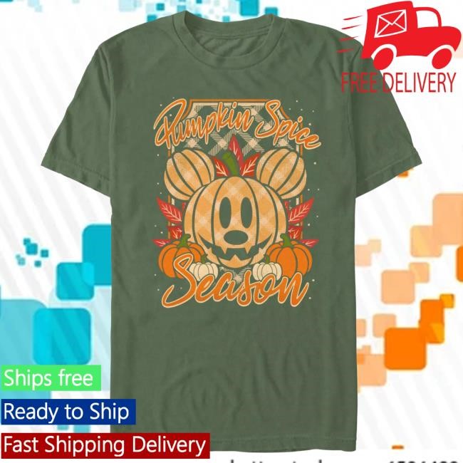 Official Disney Shop Mickey Mouse ''Pumpkin Spice Season'' Tshirt for Adults