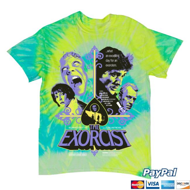 Official Studiohouse Designs The Exorcist Tie Dye Hot Shirt Possessed (Glow)