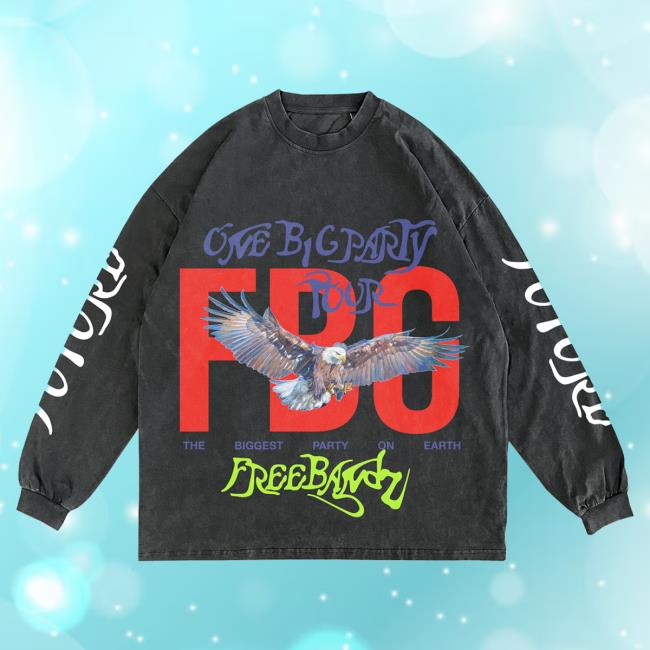 Official Freebandz Merch Store Future One Big Party Fbg Eagle Long Sleeve Tee Shirt