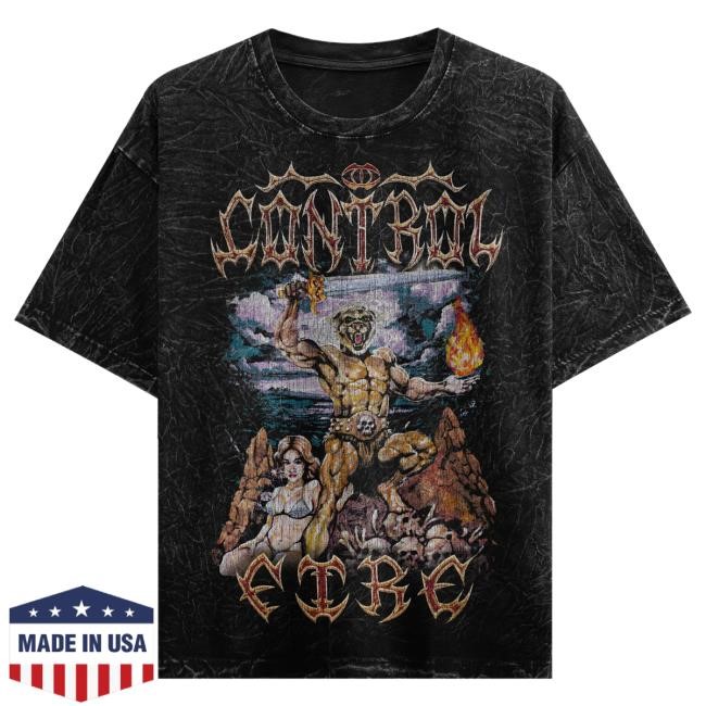 Official Papa Meat Merch Meatcanyon I Control Fire Popover Shirt