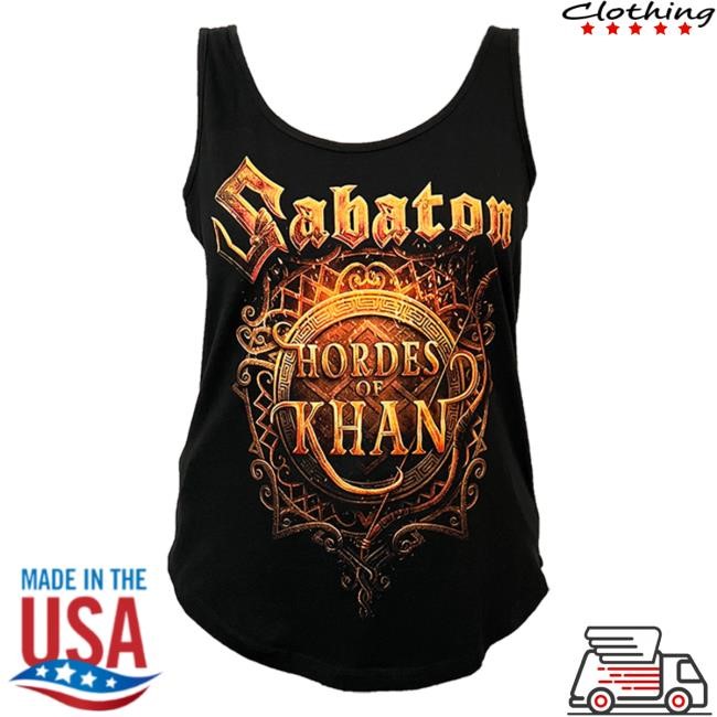 Official Sabaton Hordes of Khan Tank Top Women New Shirt