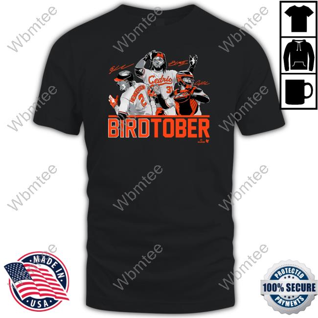 Adley Rutschman Gunnar Henderson & Cedric Mullins Birdtober Shirts