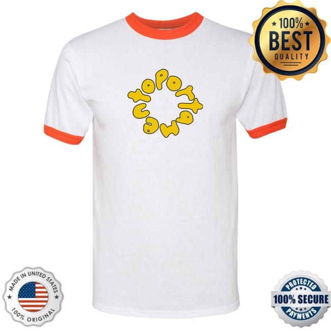 Official Kings Road Merch Store The Drums Shroom Portamento Circle Ringer Tees (White/Orange)
