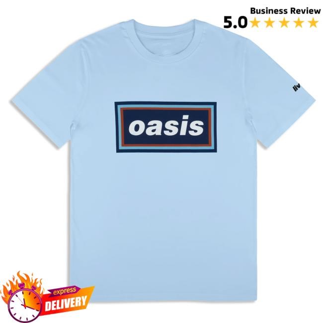 Official Oasis Store Live '25 '96 Retro Logo Hot Shirt Blue