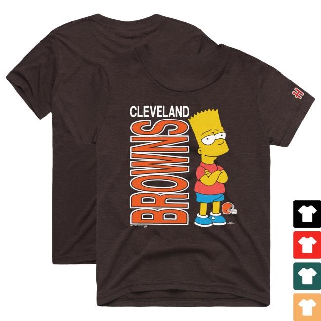 Official Cleveland Browns Homage x The Simpsons Unisex Tshirt - Brown