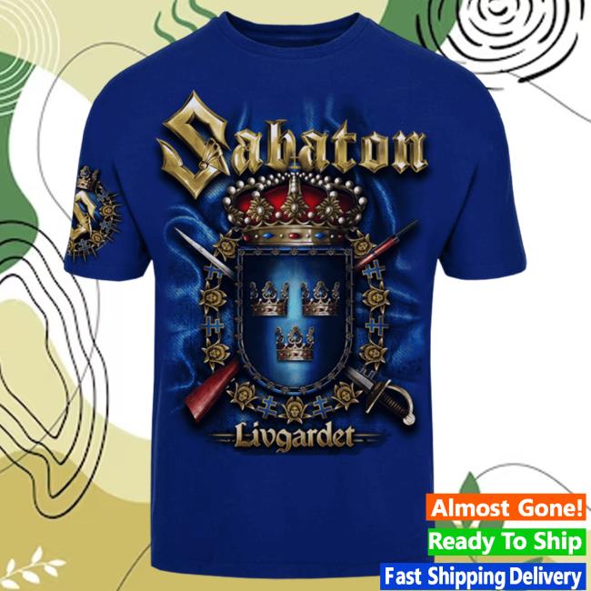 Official Sabaton Merch Store Sabaton Livgardet Royal Blue T Shirt Sabaton Shop