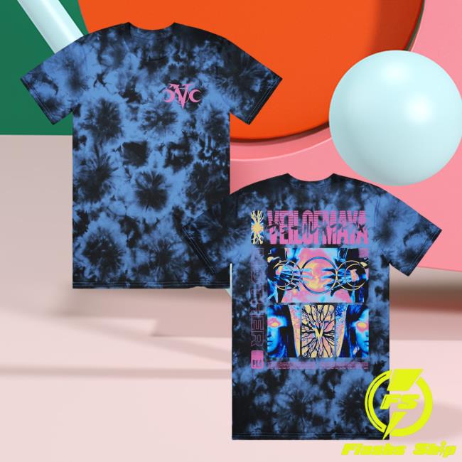 Official Sumerian Records Veil Of Maya Band Merch Solar Light Navy Tie Dye Tshirt