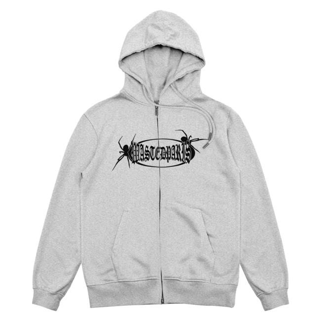 Official Wasted Clothing Wasted Paris Zip Boiler Pullover Sweatshirt Grey