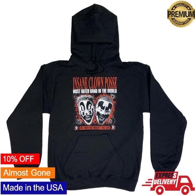 Official Icp Merch Clothing Store Insane Clown Posse "Most Hated Band" Hoodie