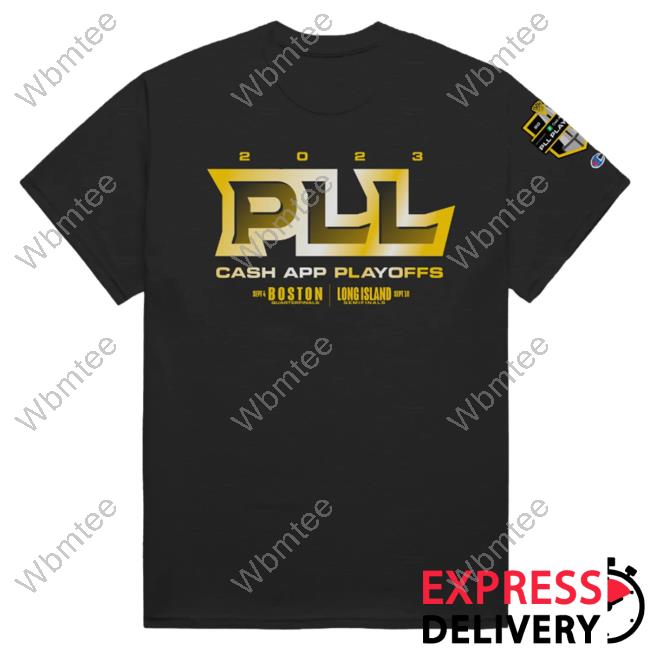 Official Premier Lacrosse League Shop Champion Cash App 2023 Playoff Shirt Black