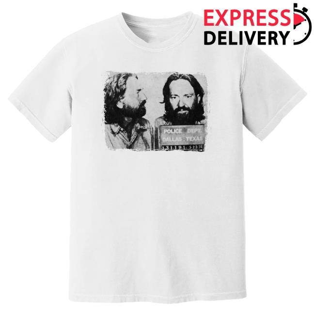 Official Willie Nelson Merch Store Willie Nelson Mugshot Profile T-Shirts Willie Nelson Apparel Clothing Shop WillieNelson