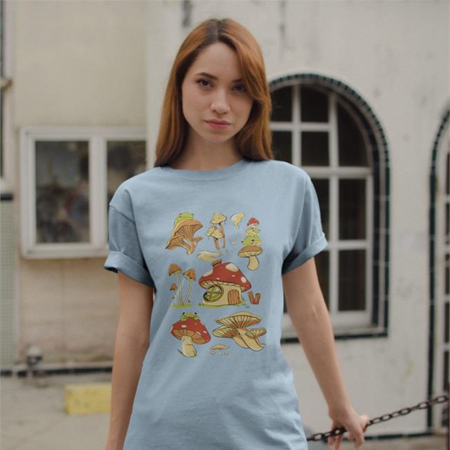 Boomerna Mushroom Tee Shirt Black Boomerna Merch