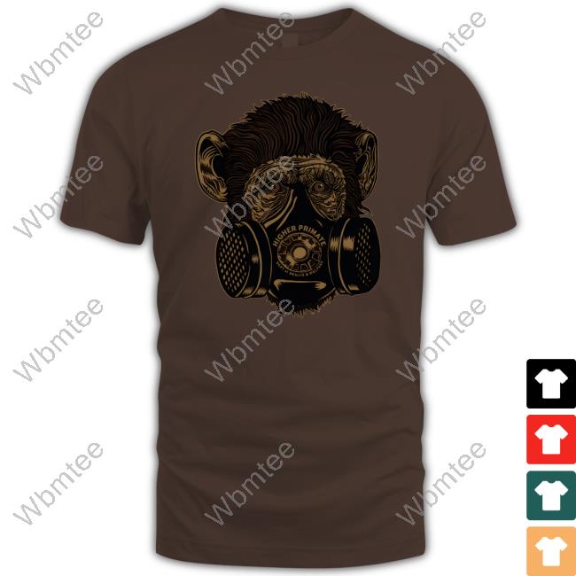 Official Joe Rogan Merch Gas Mask Chimp Espresso Shirts