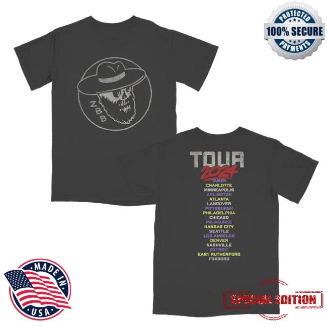 Official Zac Brown Band Apparel Store Stone Skull Logo Tour Shirt Zac Brown Band