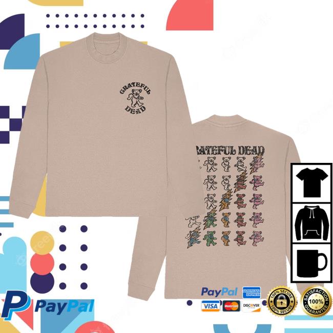 Official Grateful Dead Merch Store Grateful Dead Bear Bolt Long Sleeve Tee Shirt GratefulDead Shop