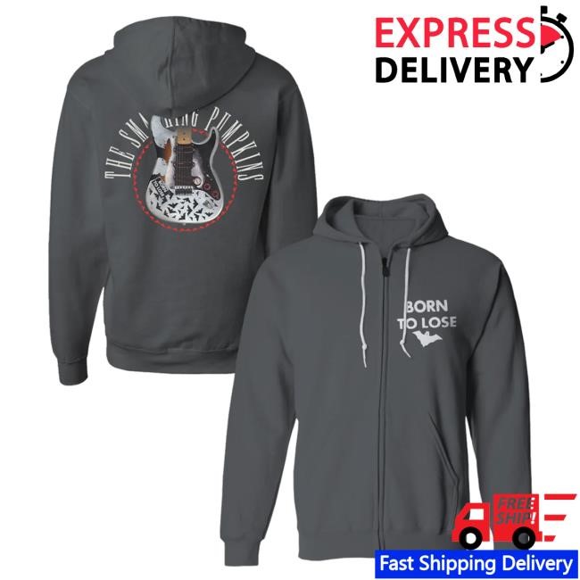 Official Shing Pumpkins Shop Merch Bat Strat Zip Hoodie