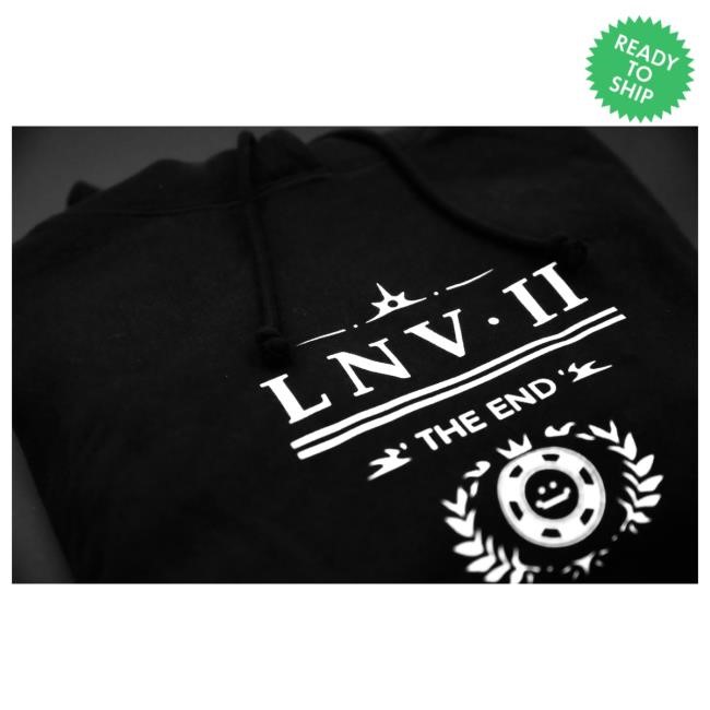 Official Quackity Shop Merch Quackity LNVII The End of Las Nevadas Black Pullover Sweatshirt