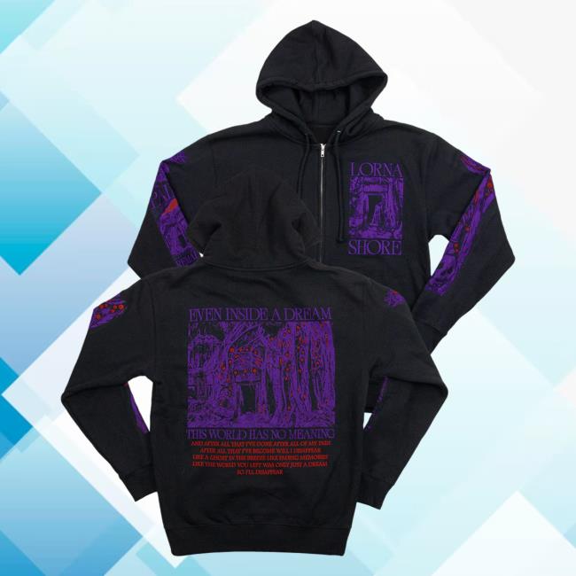 Official Lorna Shore Merch Store Lorna Shore Even Inside A Dream Zip Up Hood Black LornaShore