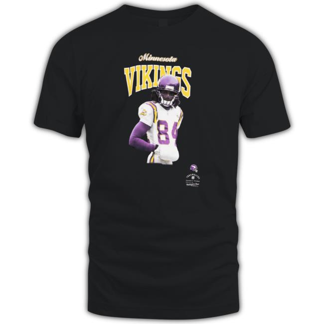 Randy Moss Minnesota Vikings Mitchell And Ness Black Sideline Legacy Tee Shirt