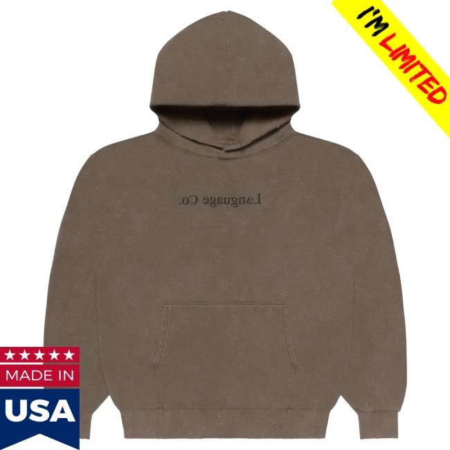 Official Kendrick Lamar Pg Lang Merch Store Pg Lang Mirror Language Co. Washed Brown Pullover Hoodie PgLang KendrickLamar