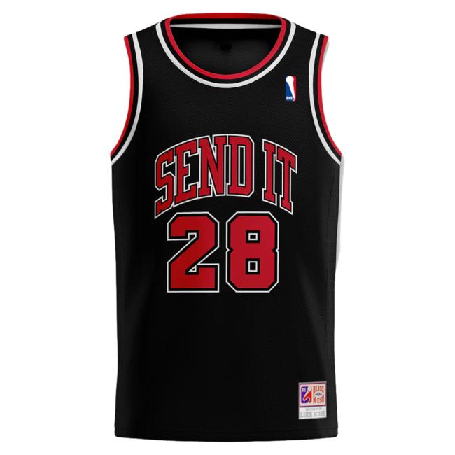 Official Merchbar Bliss n Eso Send It Black Basketball Jersey Top Shirt Merch Bar