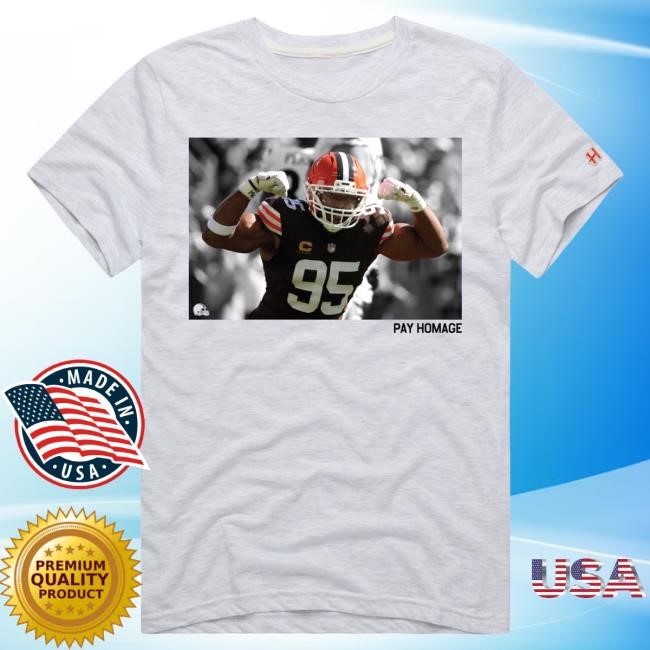 Myles Garrett Cleveland Browns Homage Player Tri-Blend T-Shirt Ash