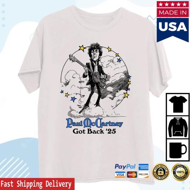 Official Paul Mccartney Shop Got Back Illustration T Shirt