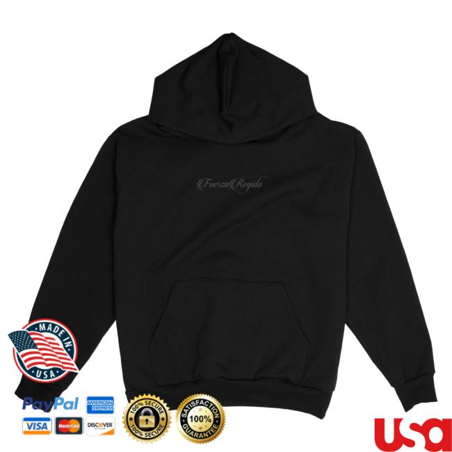 Official Fuerza Regida Merch Store Fuerza Regida Script Heavyweight Crew - Black