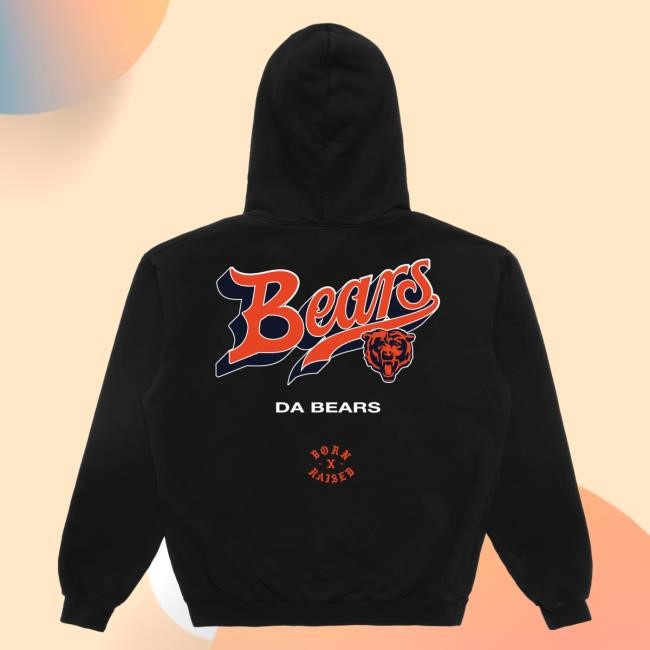 Official Born X Raised Clothing Born X Raised + Bears Pro Script Shirt: Black NFL 2025 Kickoff