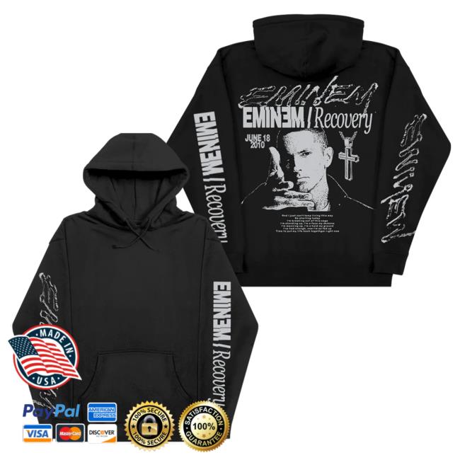 Official Eminem Merch Store Slim Shady Eminem Recovery Long Sleeve Top Shirt (Black) Eminem Apparel Clothing Shop SlimShady