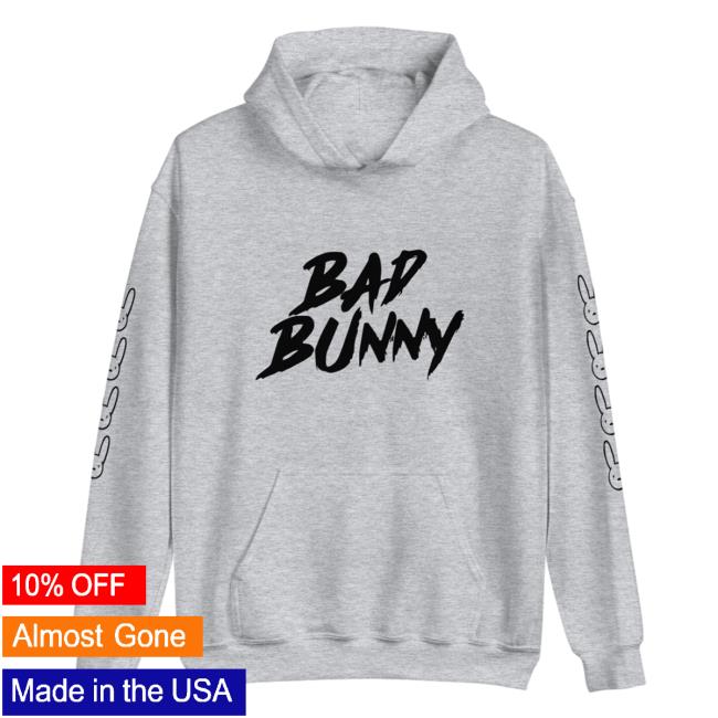 Official BadBunny Pr Clothing Merch Store Bad Bunny Crewneck Sweatshirt Sport Grey BadbunnyPr Shop