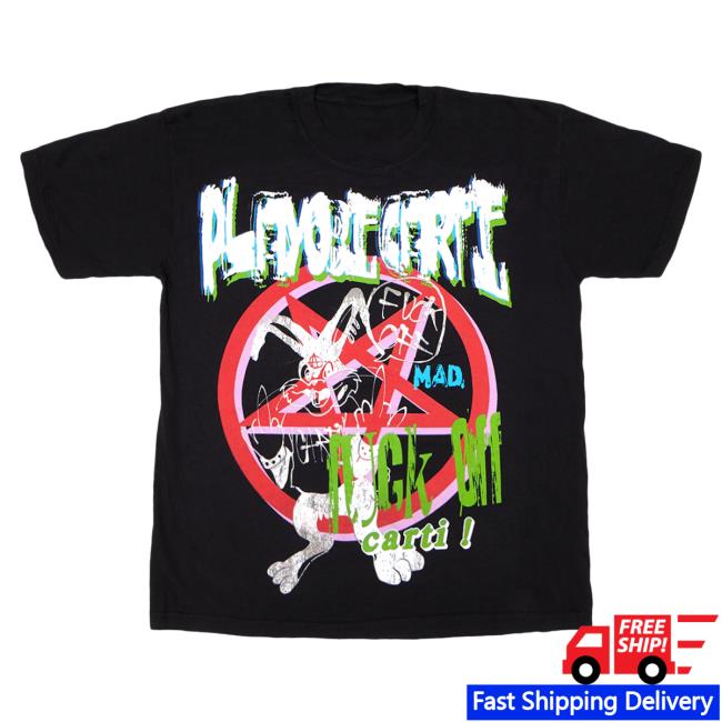 Official Playboi Carti Merch Playboi Carti Fuck Off Tees Black PlayboiCarti Clothing Shop Store