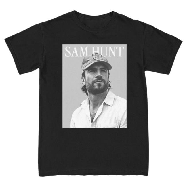 Official Sam Hunt Merch Outskirts 2024 Black Photo Shirt SamHunt