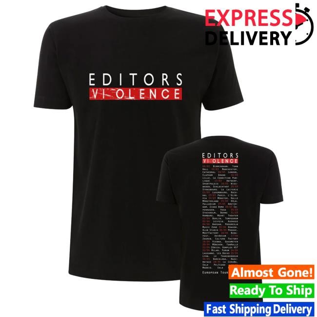 Violence European Tour 2018 Black S/S Tee Editors Band