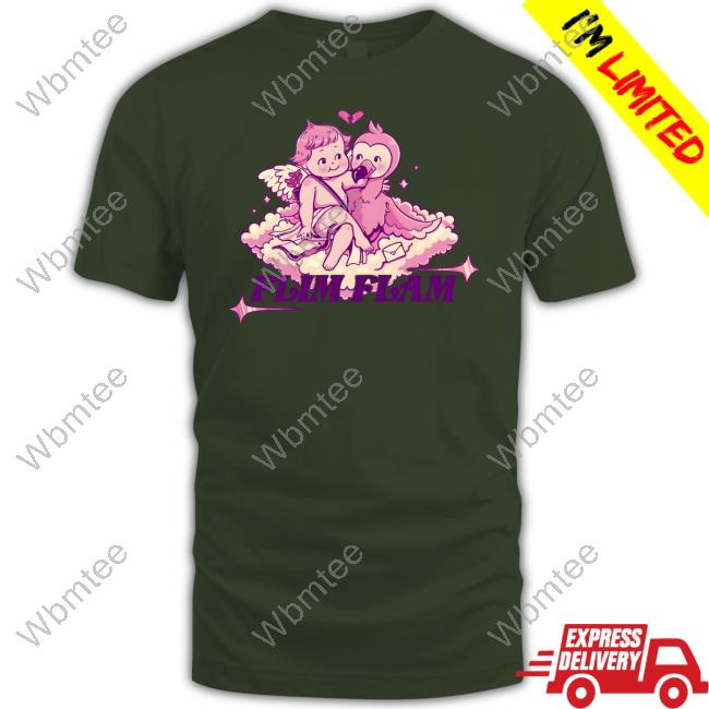 Flamingo Merch Flim Flam Cupid Flamingo Hoodie