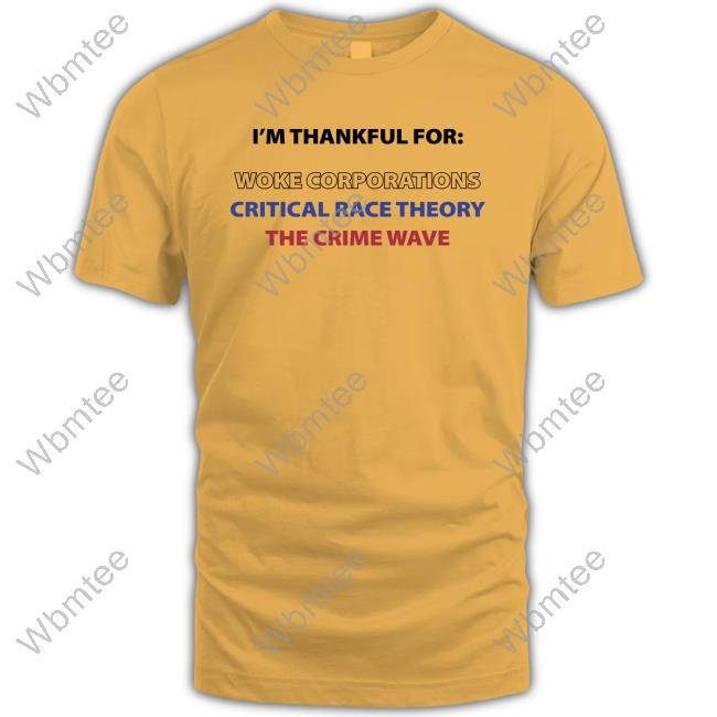 I'm Thankful For Woke Corporations Critical Race Theory The Crime Wave Hoodie Dan White
