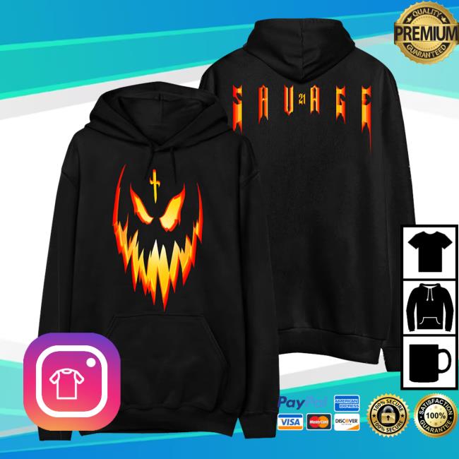 Official 21 Savage Merch Store Haunted Attractive Hoodie Orange 21 Savage Apparel Clothing Shop 21Savage