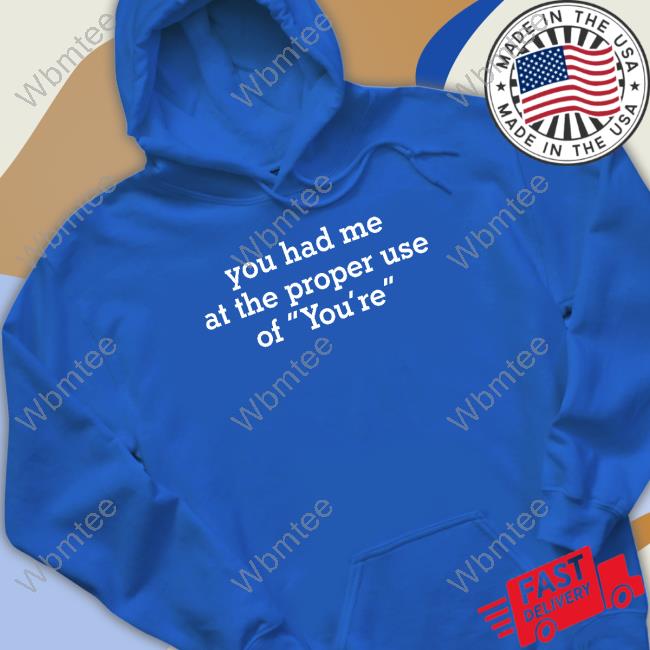 You Had Me At The Proper Use Of You're Shirt You Had Me At The Proper Use Of You're Funny Hoodie