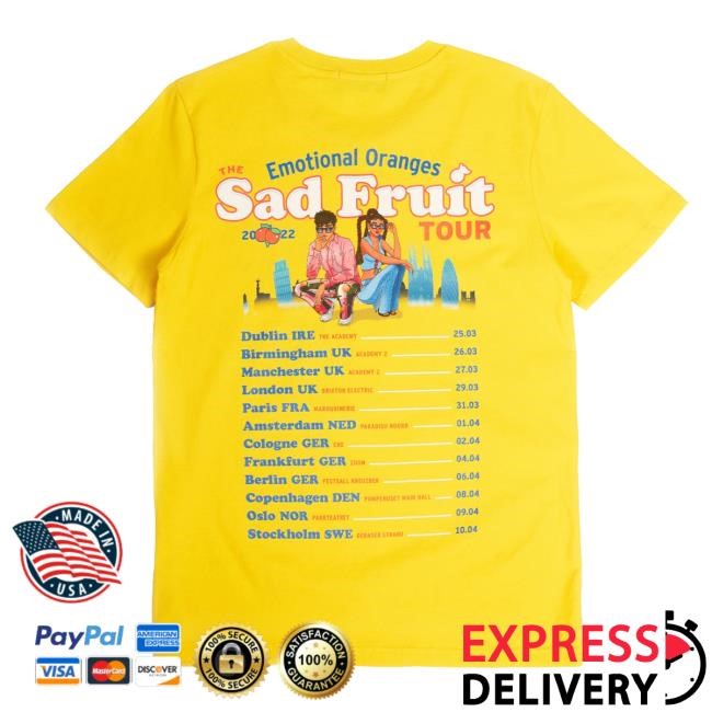 Europe Flag Yellow Tour Tee Shirt