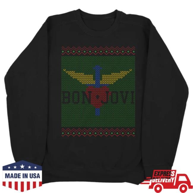 Official Bon Jovi Merch Store Shop Bon Jovi Holiday Popover Sweatshirt BonJovi
