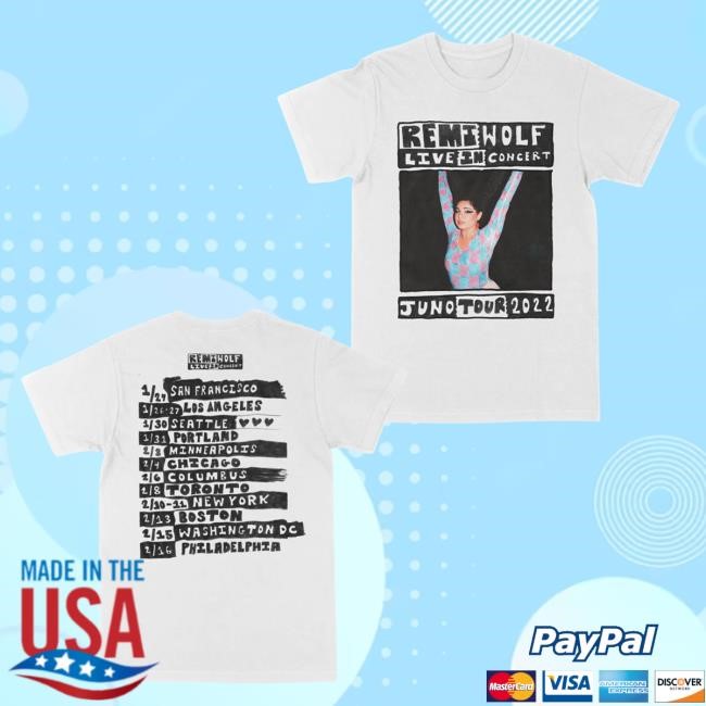 Official Remi Wolf Merch Store Remi Wolf White Juno Tour T Shirt