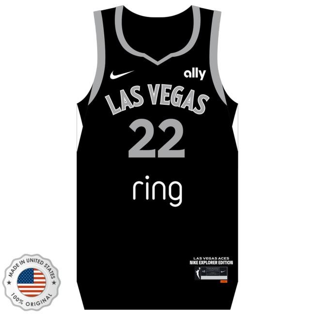 Nike Las Vegas Aces A'ja Wilson Youth Explorer Jersey Tees