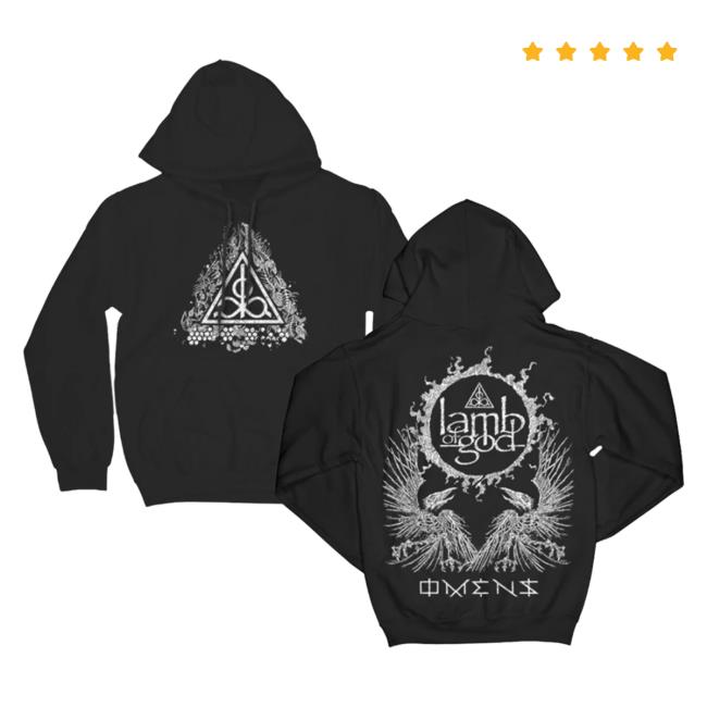 Official Lamb Of God Merch Store Shop Omens Skeleton Eagle Hoodie Lambofgod