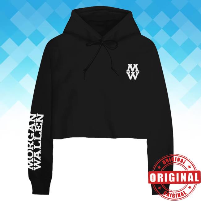Official Morgan Wallen Merch Store Morgan Wallen One Night At A Time Mw Logo Crop Popover Hoodie Morgan Wallen Apparel Clothing Shop MorganWallen