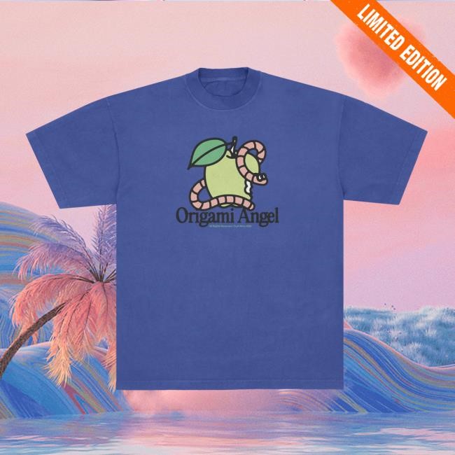 Official Origami Angel Merch Shop Apple Worm Tee Shirt