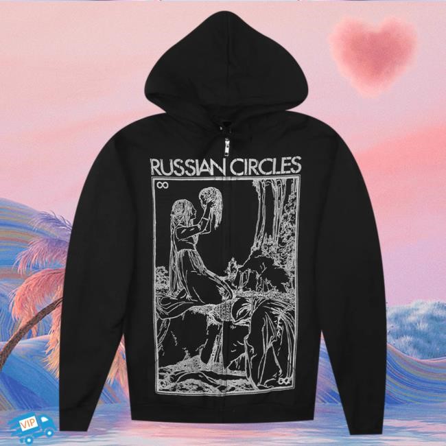 Official Hellomerch Russian Circles Headless Black Zip Hooded Sweatshirt Hello Merch
