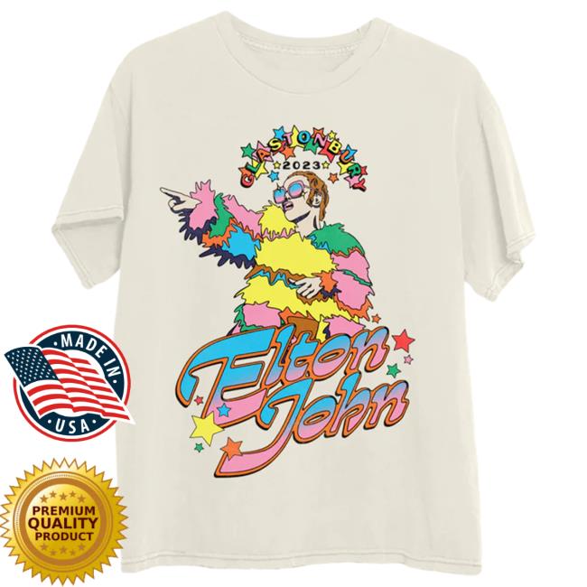 Elton John Glastonbury Natural New Shirt