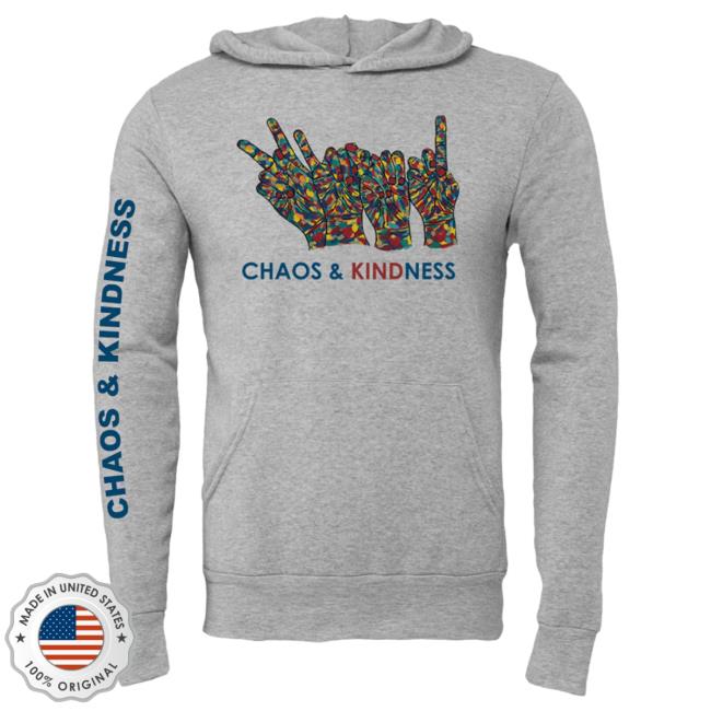 Official Chaos And Kindness Store Sign Language "Kind" Crew neck Sweatshirt