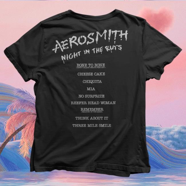 Official Aerosmith Merch Store Night In The Ruts Tracklist Tees