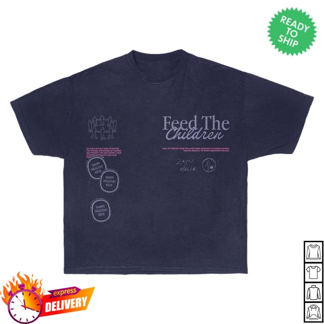 Official Zayn Malik Merch Store Shop Zayn X Feeding Britain Future Navy Shirts ZaynMalik